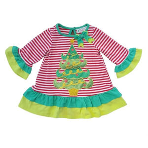 Magical Season Girl's 2T Sequined Christmas Tree Dress